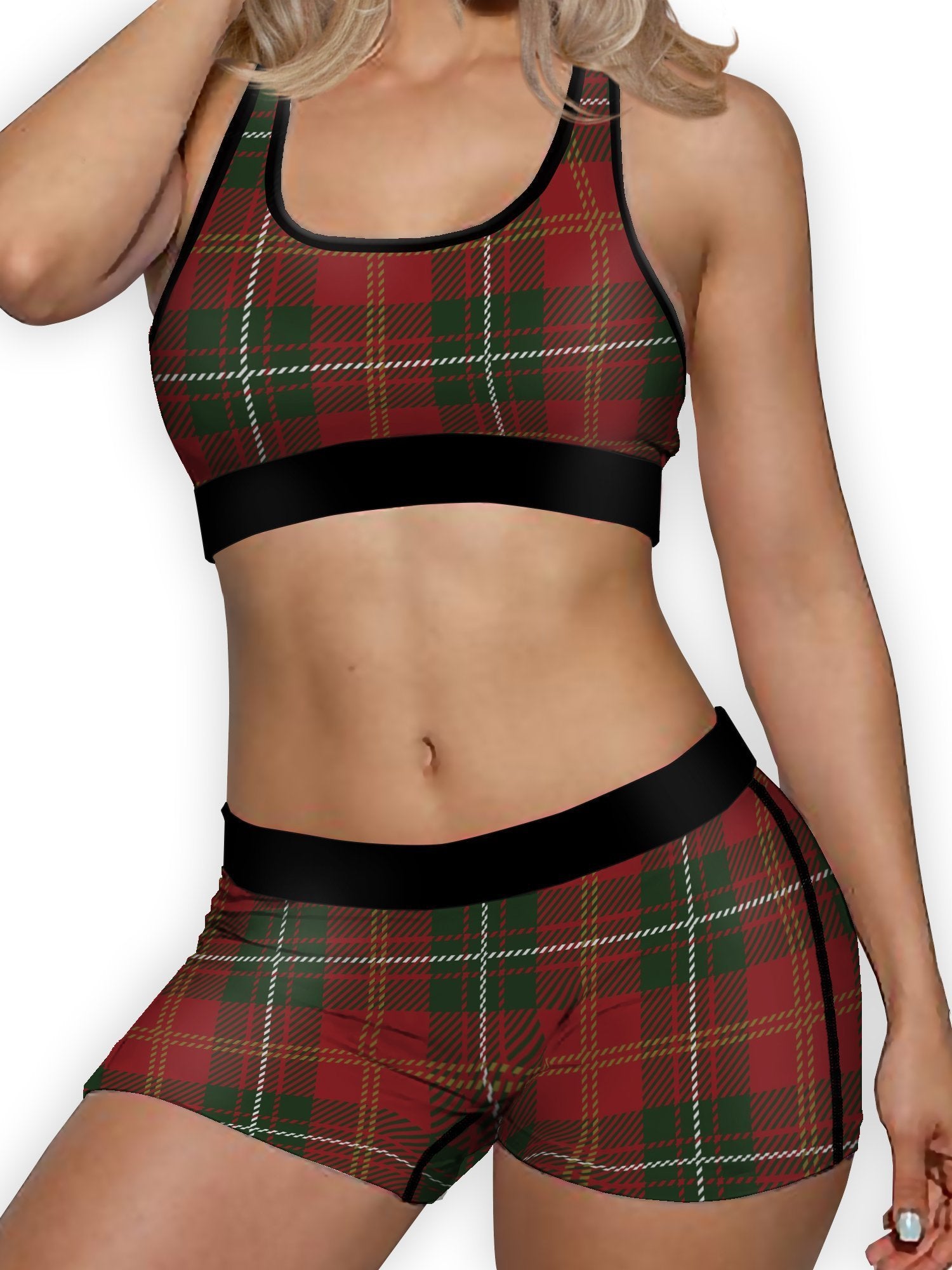 Red Green Plaid Boyshort